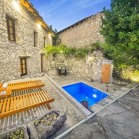 Villa Historic Pocitelj With Pool And Incredible Views On The River And Landmarks Bagian luar foto