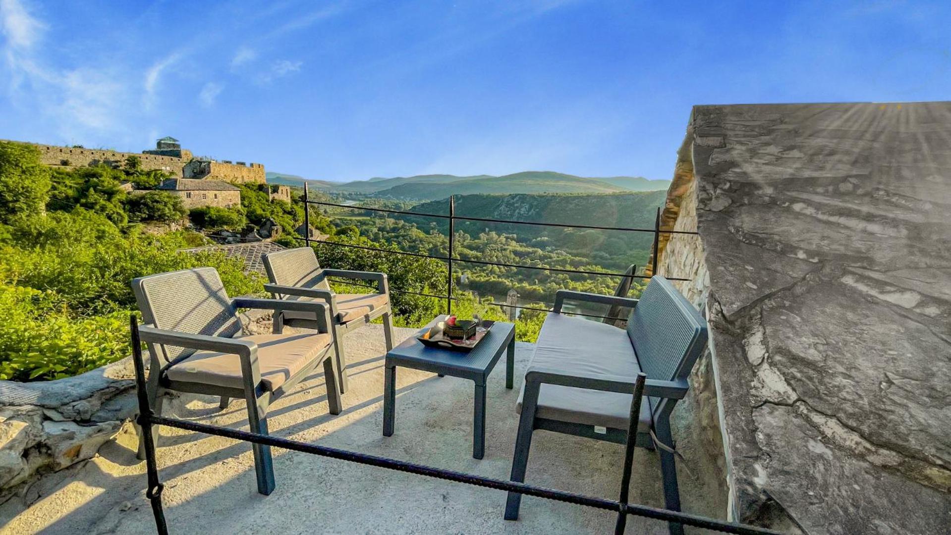 Villa Historic Pocitelj With Pool And Incredible Views On The River And Landmarks Bagian luar foto