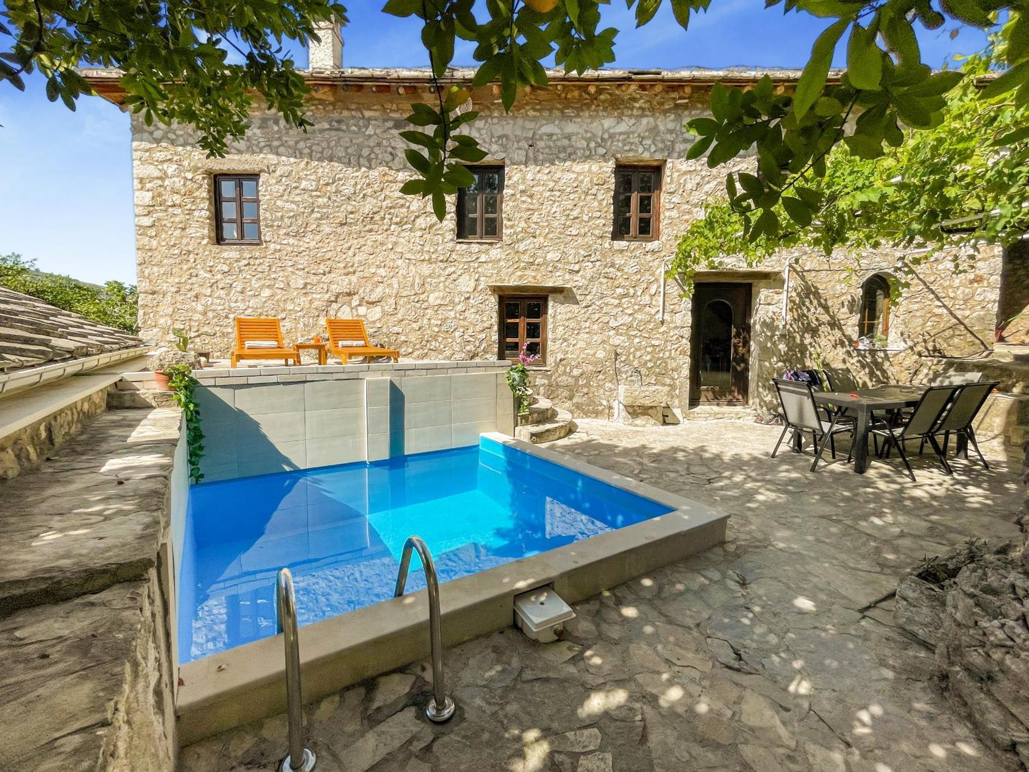 Villa Historic Pocitelj With Pool And Incredible Views On The River And Landmarks Bagian luar foto
